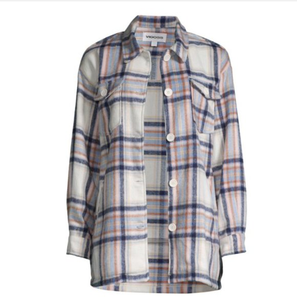 Plaid Shirt Jacket Vigoss NEW Size Medium 🌿 - Picture 3 of 3